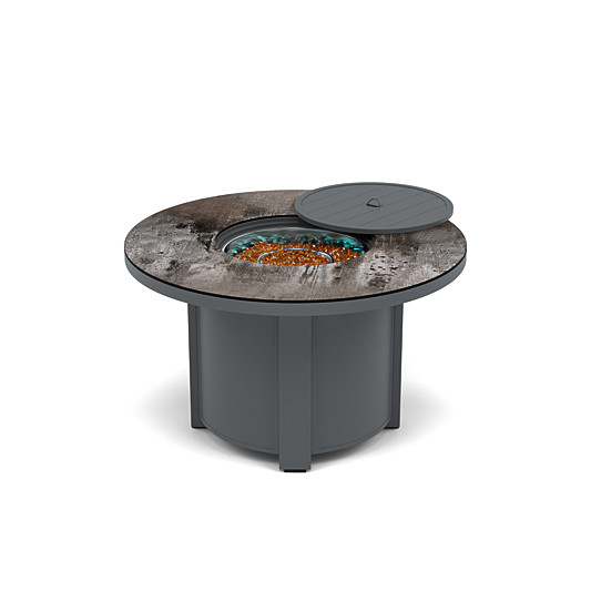 44" Round Chat Fire Pit Table - Multiple Colors and Top Patterns