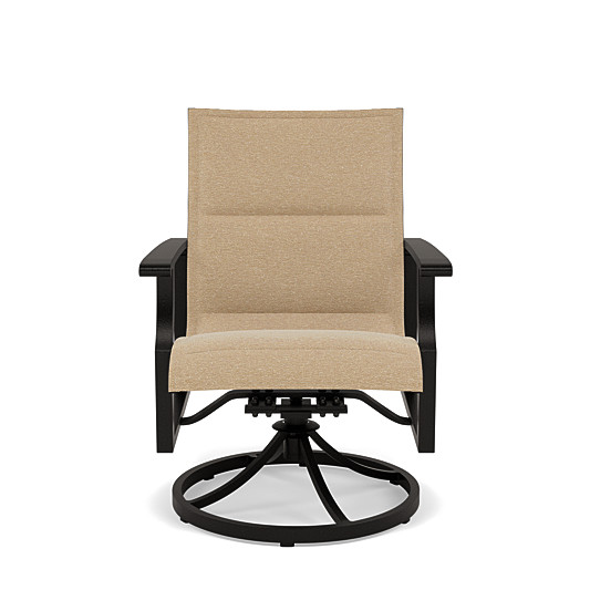 Newport Padded Sling Swivel Dining Chair